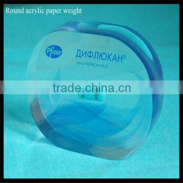 Custom clear acrylic paperweight of any shape