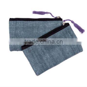 Natural Fibres Designer Utility Pouch Set Of 2