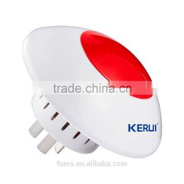 low price mushroom-shape two way power 110db sound wireless flashing light siren for alarm system