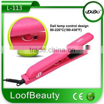 Dail Temp Control Design, 80-220C(180-430F) Hair Flat Iron Hair Straightener Hair Style Tools photo-4