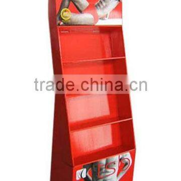 Garment Cardboard Display Stand , Red Color Floor Display