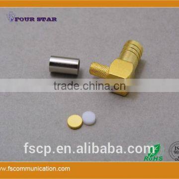 SMB Connector Female Crimp Right Angle for 2.5C-2V Cable A