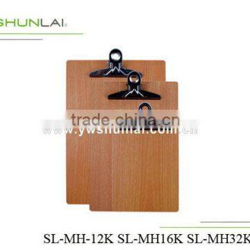 Various Model Plastic Clip Board, Display Board Clip, Hot Sale Wood Clip Board SL-MH-12K,16K,32K