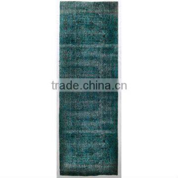 Handmade Turquoise Over-dyed Runeer (10 x 3.5 Feet)