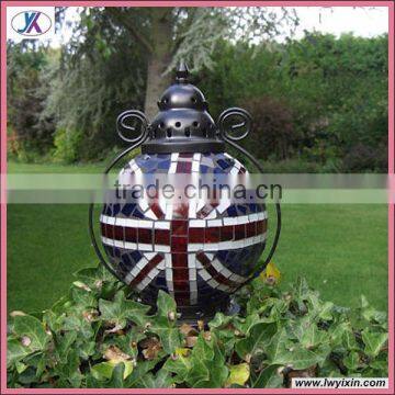 Hanging Tealight Moroccan Style Garden Outdoor Mosaic Glass Candle Lanterns photo-6