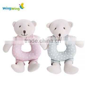 High Quality Baby Rattle Toys ,Plush bear rattle for Infant,soft bear toy