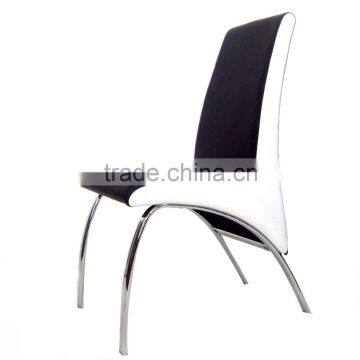 Metal modern dining chair with metal leg