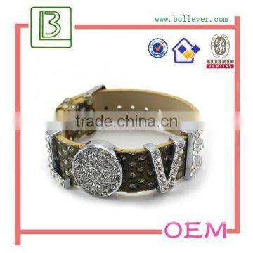 Deep Brown Real Leather Bracelet