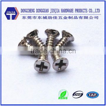 metric small ROHS nickel flat head thread forming m1.7 screw