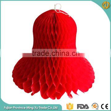 Red Hanging Foldable Honeycomb Paper Decorations