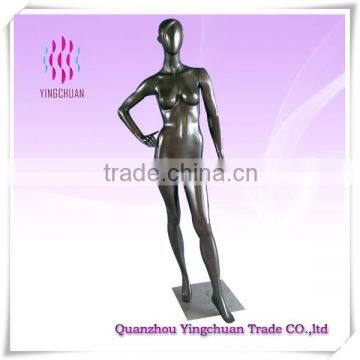 High end full body silver finish female mannequins