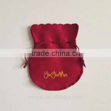 suede jewelry drawstring pouch/bag