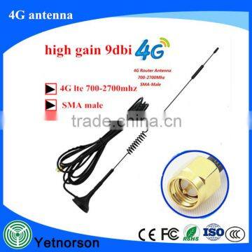 9dBi 700-2700MHz 4G Antenna with CRC9 or T-S9 or SMA Connector for Huawei Router HUAWEI E398 E5372 E5375 E5786