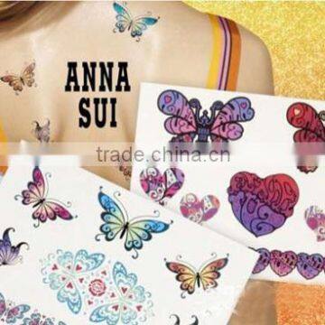 2015hot selling fashionable Eco-friendly non-toxic body temporary tattoo sticker