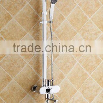 brass square hard tube shower mixer set/wall mounted bath shower faucet