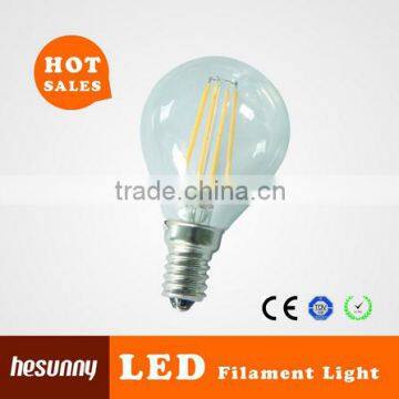 mini globe led ball bulb led filament G45 4w e14