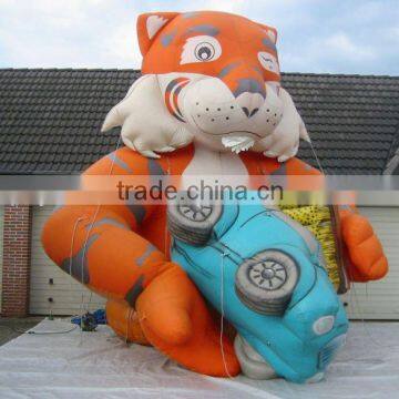 advertising car pvc giant inflatable cartoon tiger