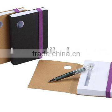 2013 New style hollow out notebook with pen groove