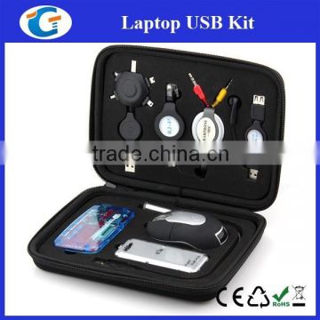 laptop accessory travel kits 8 in 1 usb kit for business trip