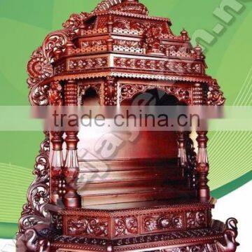 Marvelous Wooden Pooja Mantap with Swan Leg