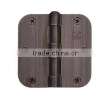Brass Full Mortise Hinge, 4" x 4" x .130" with Square Corners and 5 Knuckles