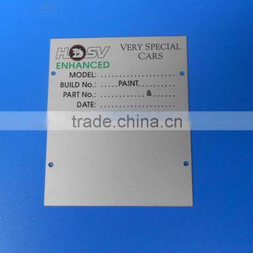 Wholesale custom metal plate logo aluminum