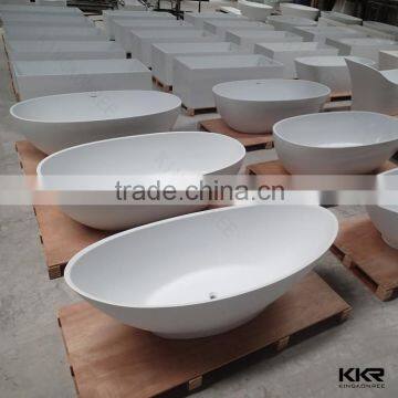 Egg shaped solid surface freestanding bathtub for sale