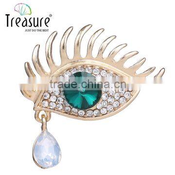 fashion jewelry 2015 wholesale bulk eye shape diamond decorative brooch