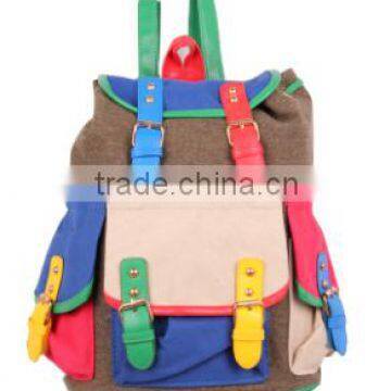 Canvas backpack fashion leisure female bag Backpack fashion