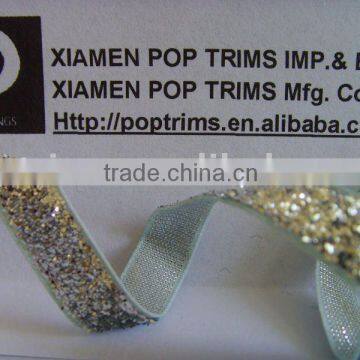 colourful metallic velvet Trim