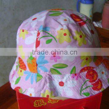 high quality fashionable printed 100% cotton women's bucket hat