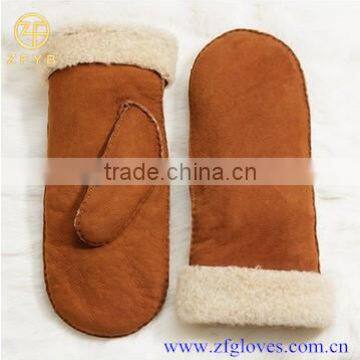 2016 new style genuine sheepskin shearling mitten