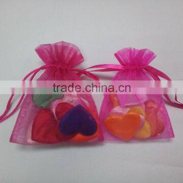 rose drawstring organza candy bag wholesale