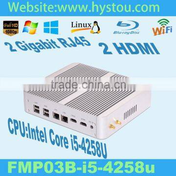 Hot sale mini laptop computer i5 barebone Intel Celeron i5 4258U 2.4GHZ turo2.9G 12V windows WiFi HDMI VGA HD 4K resolution