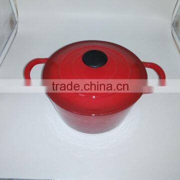 enamel coated cast iron casserole, porcelain enameledr ound casserole, cast iron cookwares, cast iron pots with enamel coating