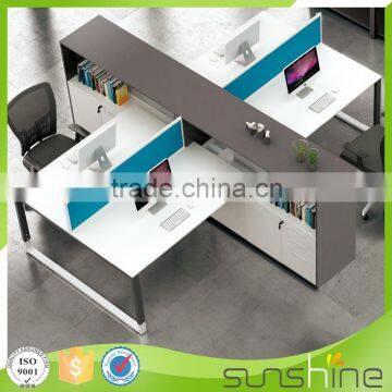 Simple Style Face to Face Office Cross 4 Seats Workstation XFS-M3030B