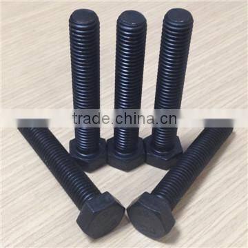 High Strength Din933 Hex Bolt Black Color