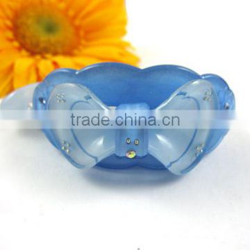 New Hair Clip Acryl Rhinestone Blue Butterfly