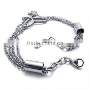 wholesale stainless steel cuff bracelet with bufferfly charms