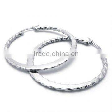2013 New arrive hoop earrings big round earrings 316L S.Steel earrings