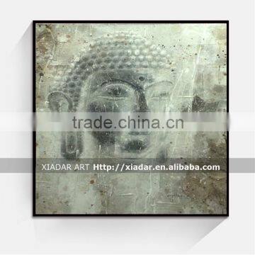 Wall art decor 3d buddha face oil painting on canvas shu124