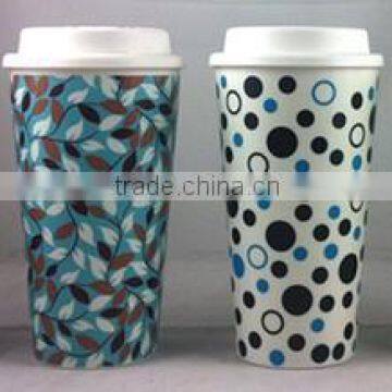 16 oz PP double wall water bottle, plastic drinking cup, plastic double wall tumbler