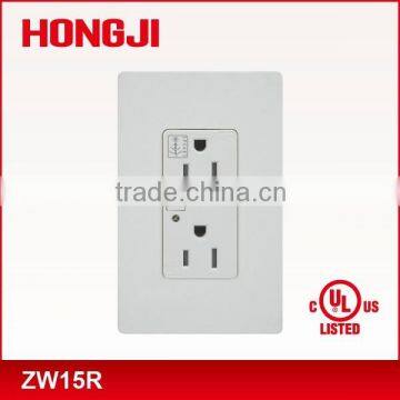 Z-WAVE remote control wireless duplex tamper resistant receptacle