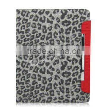 Animal fur design tablet flip leather case for ipad cover case