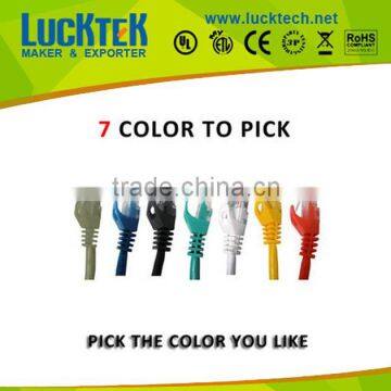 7 color booted cat.5e/Cat.6/CAT.6a/CAT.7 ethernet patch cord