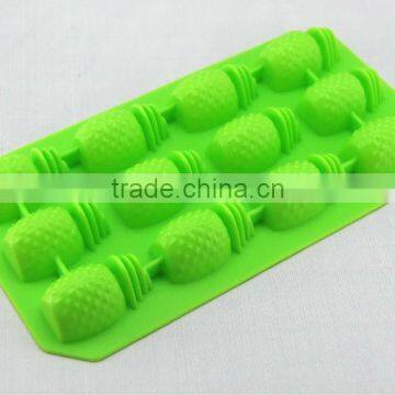 Pineapple shaped silicone ice cube tray fruit shaped silicone ice mould