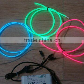 "Polar light 3"5.0mm el wire +Steel wire 0.55mmX2PCS +Nylon weaves the network