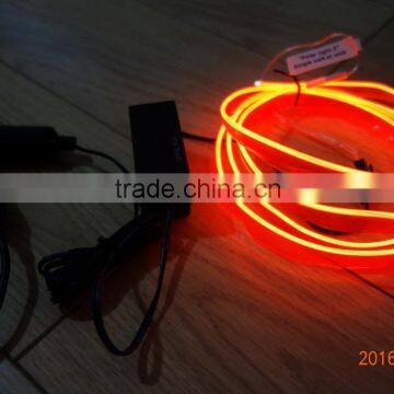 DC12V Flash Car seat lighting decoration"Polar light 2"2.2mm Red Single welt EL WIRE