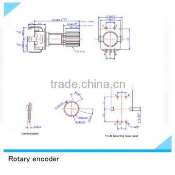 11 mm NEW 360 Rotary Encoder With Metal Shaft photo-3