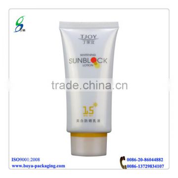 50g sunblock tube packing cosmetic flat tube